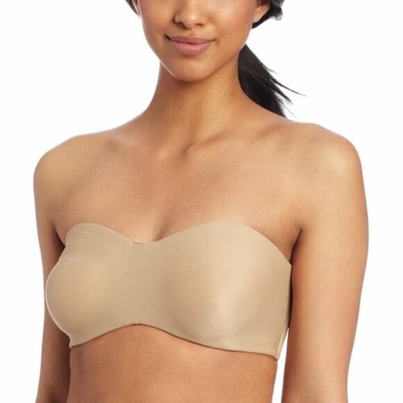 LILYETTE by BALI 40DD Body Beige Strapless Bra No Straps NEW - Picture 1 of 2